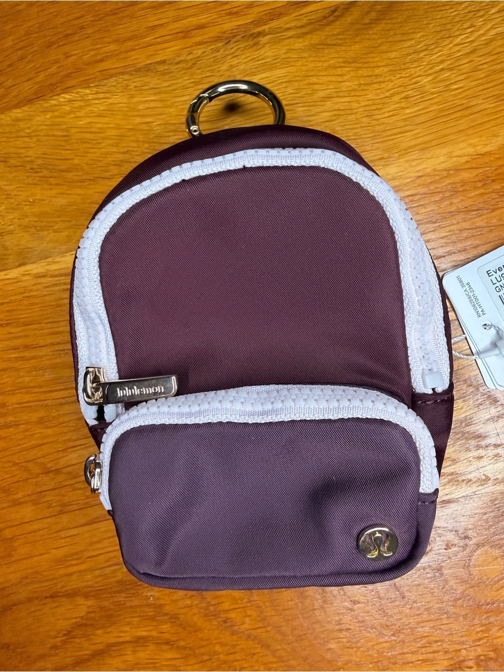 Lululemon Everywhere Backpack Nano Grape Thistle NWT Mini Keychain Bag